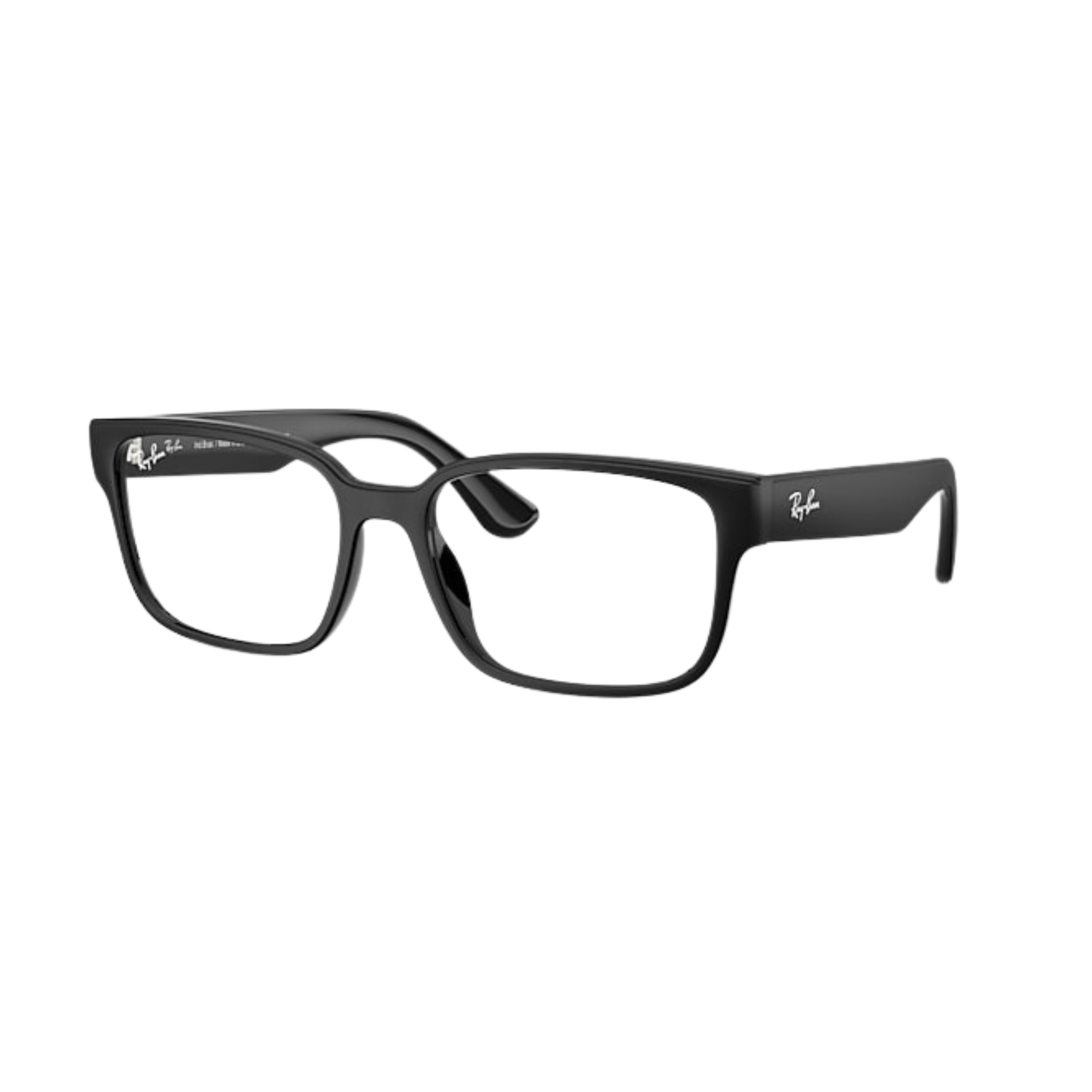 Armação de Óculos de Grau Masculino Ray-Ban Retangular RX7243L 5196 Cor Preto Fosco