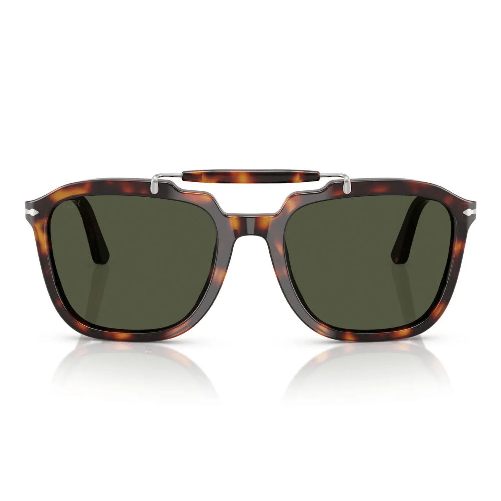 Óculos de Sol Persol PO0203S Masculino Aviador Acetato Havana