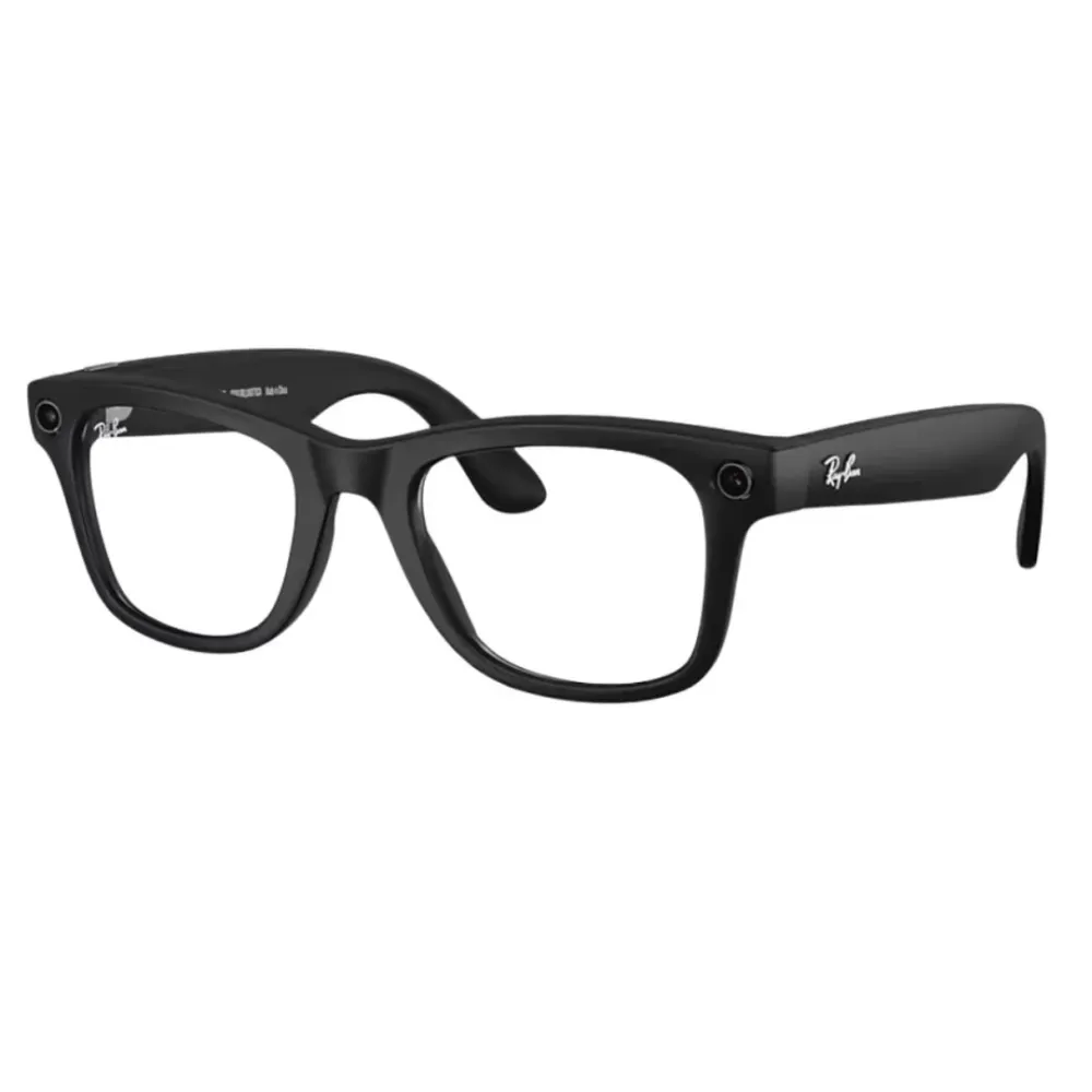 Óculos de Grau Ray-Ban Meta Wayfarer Gen 2 RW4012 Preto Fosco / Transparente com Filtro de Luz Azul-Violeta Unissex