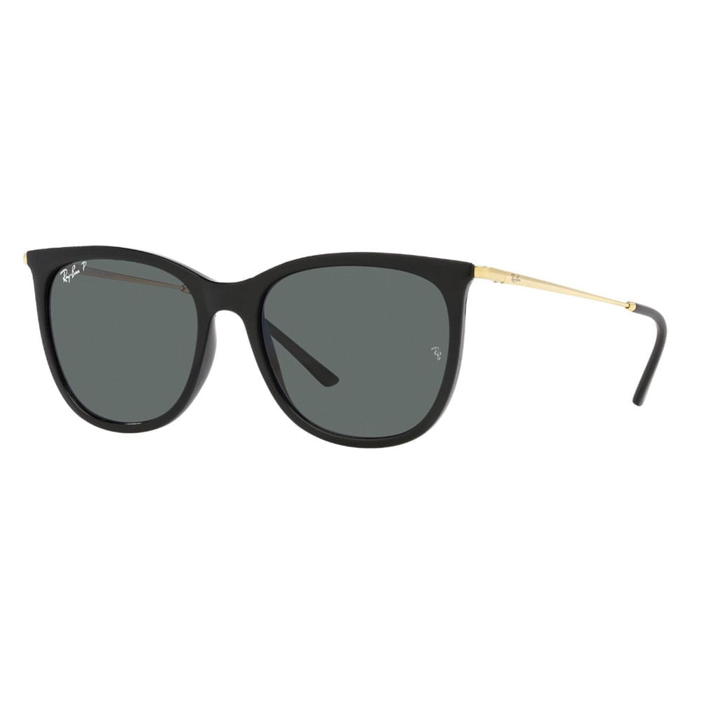 Óculos de Sol Ray-Ban RB4403L Feminino Gatinho Acetato Preto