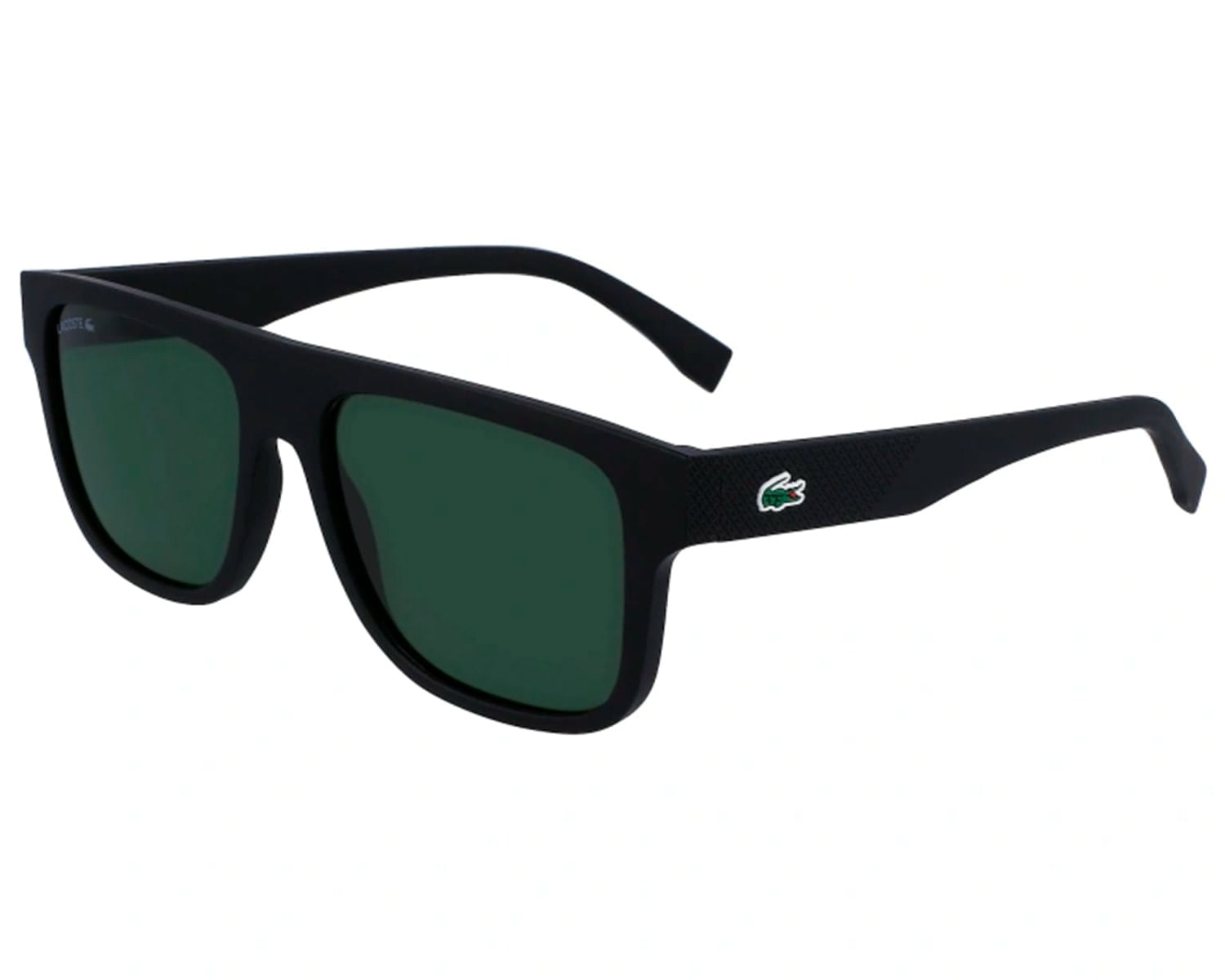 Óculos de Sol Lacoste 6001S Masculino Retangular Acetato Preto