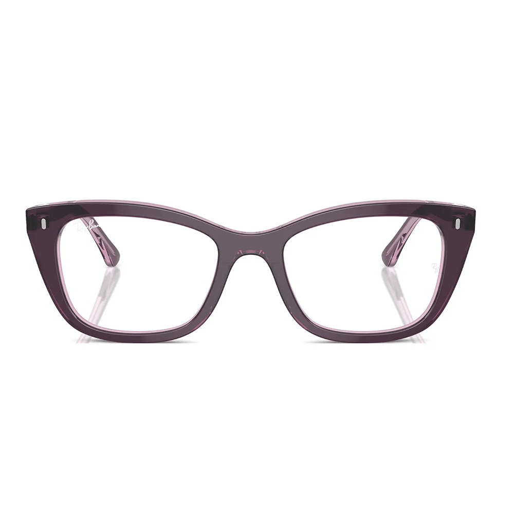 Armação para Óculos de Grau Feminino Ray-Ban RX5433 Violeta sobre rosa transparente
