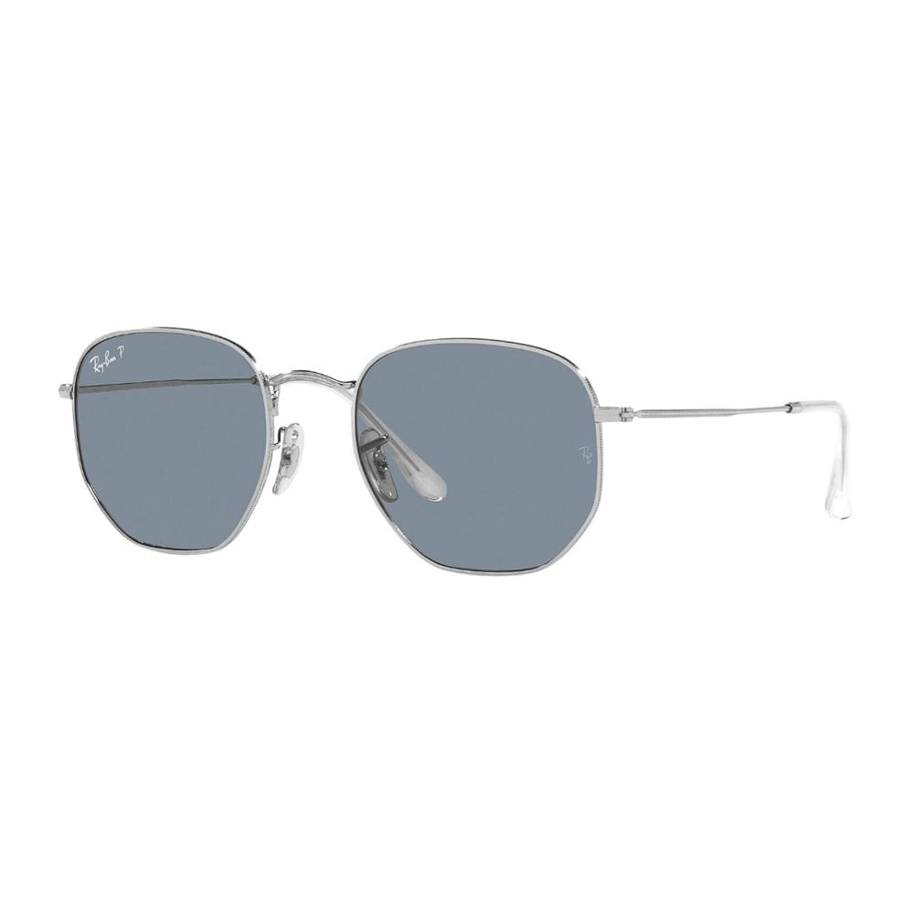 Óculos de Sol Ray-Ban RB3548N Unissex Hexagonal Metal Cinza