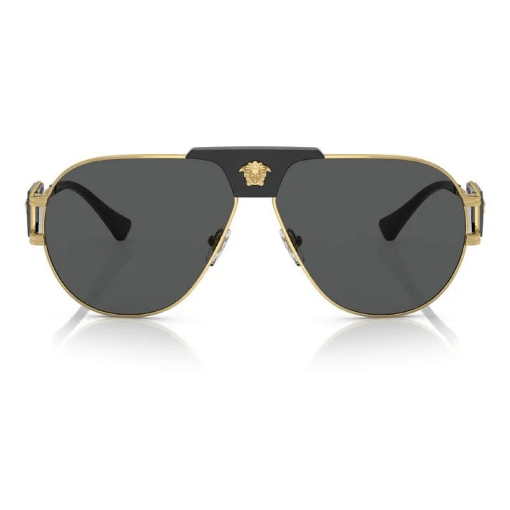 Óculos de Sol Versace VE2252 Feminino Aviador Metal Cinza Degradê