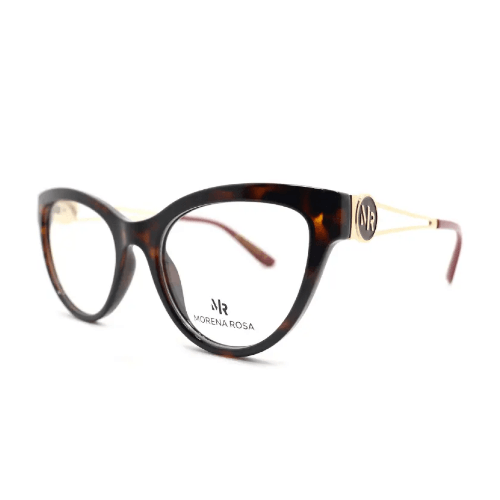 Armação de Óculos de Grau Morena Rosa AV123 Feminino Gatinho Acetato Havana