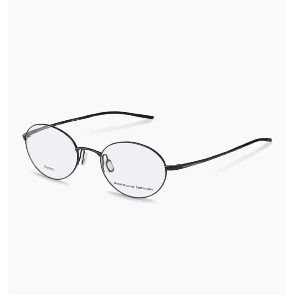 Armação de Óculos de Grau Porsche 8786 Masculino Redondo Metal Preto