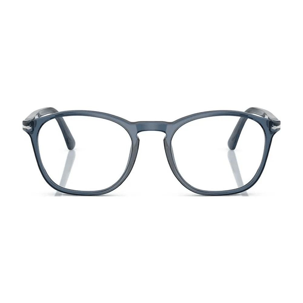 Armação de Óculos de Grau Persol PO3007V Unissex Quadrado Acetato Azul Translúcido