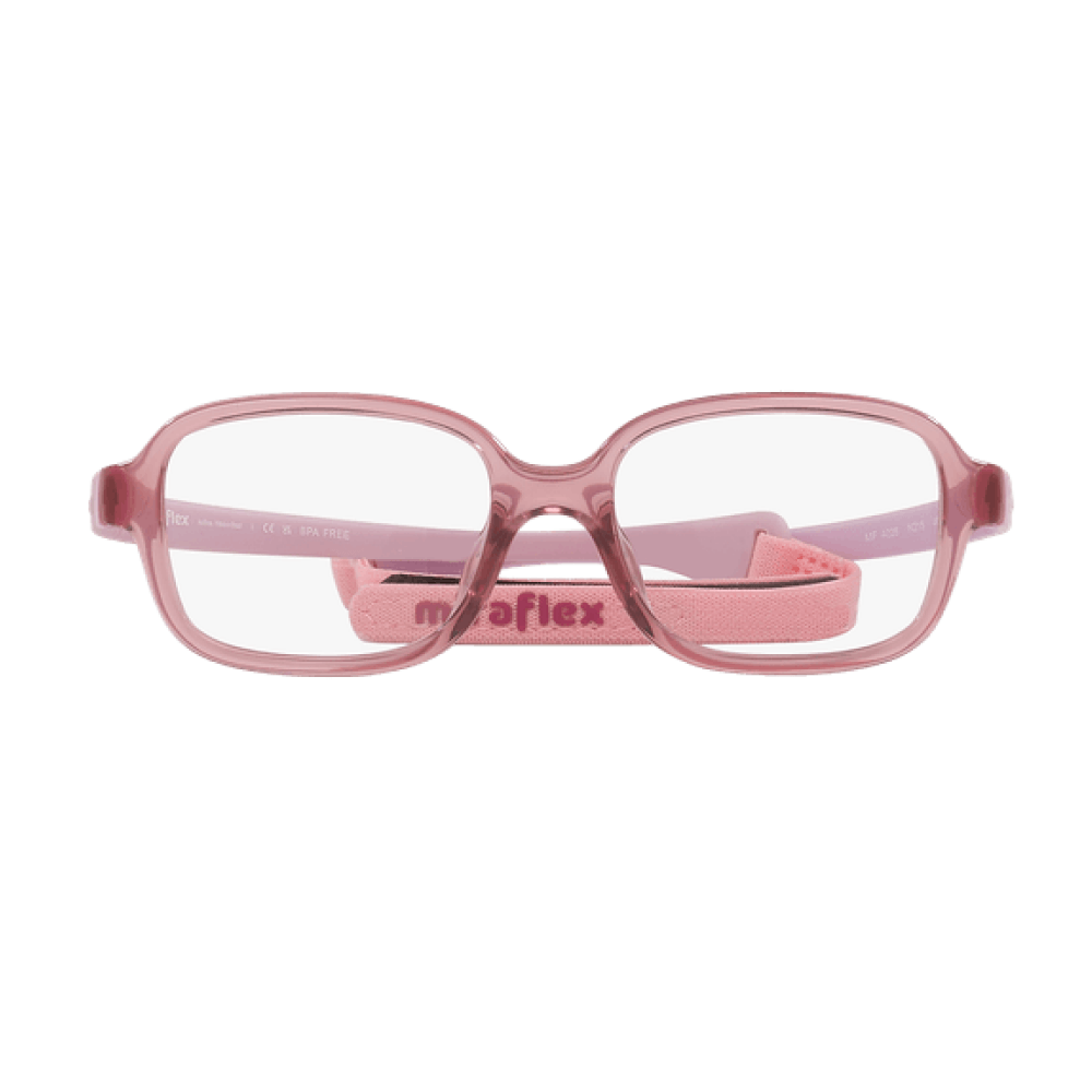 Armação de Óculos de Grau Miraflex MF4026 Unissex Quadrado Acetato Transparente