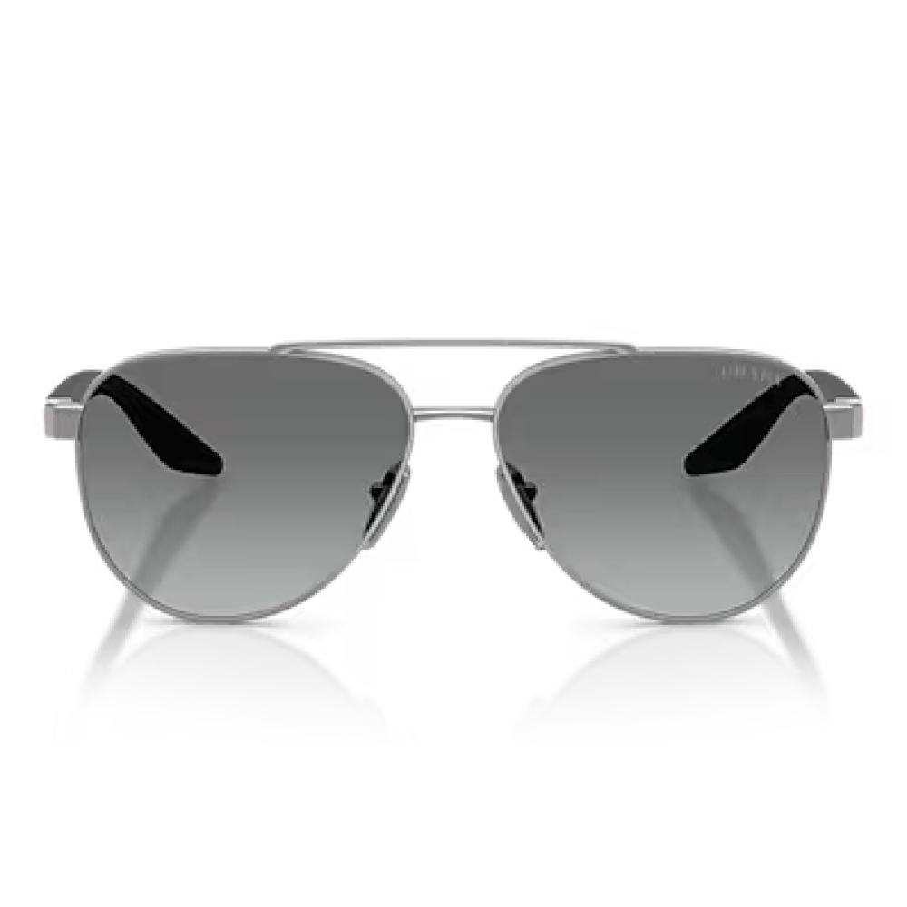 Óculos de Sol Prada 5AV3M1 Unissex Aviador Metal Cinza