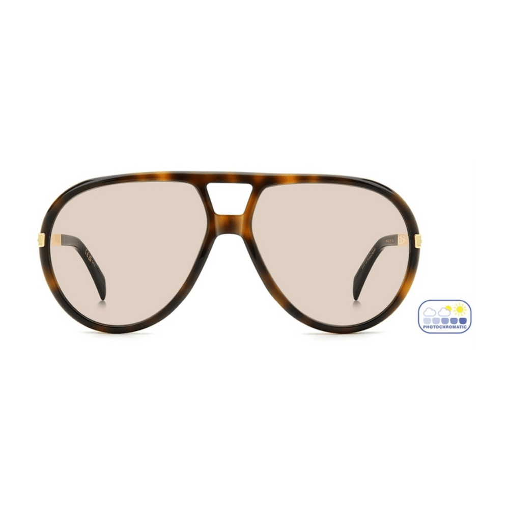 Óculos de Sol David Beckham 613O Masculino Aviador Acetato Havana