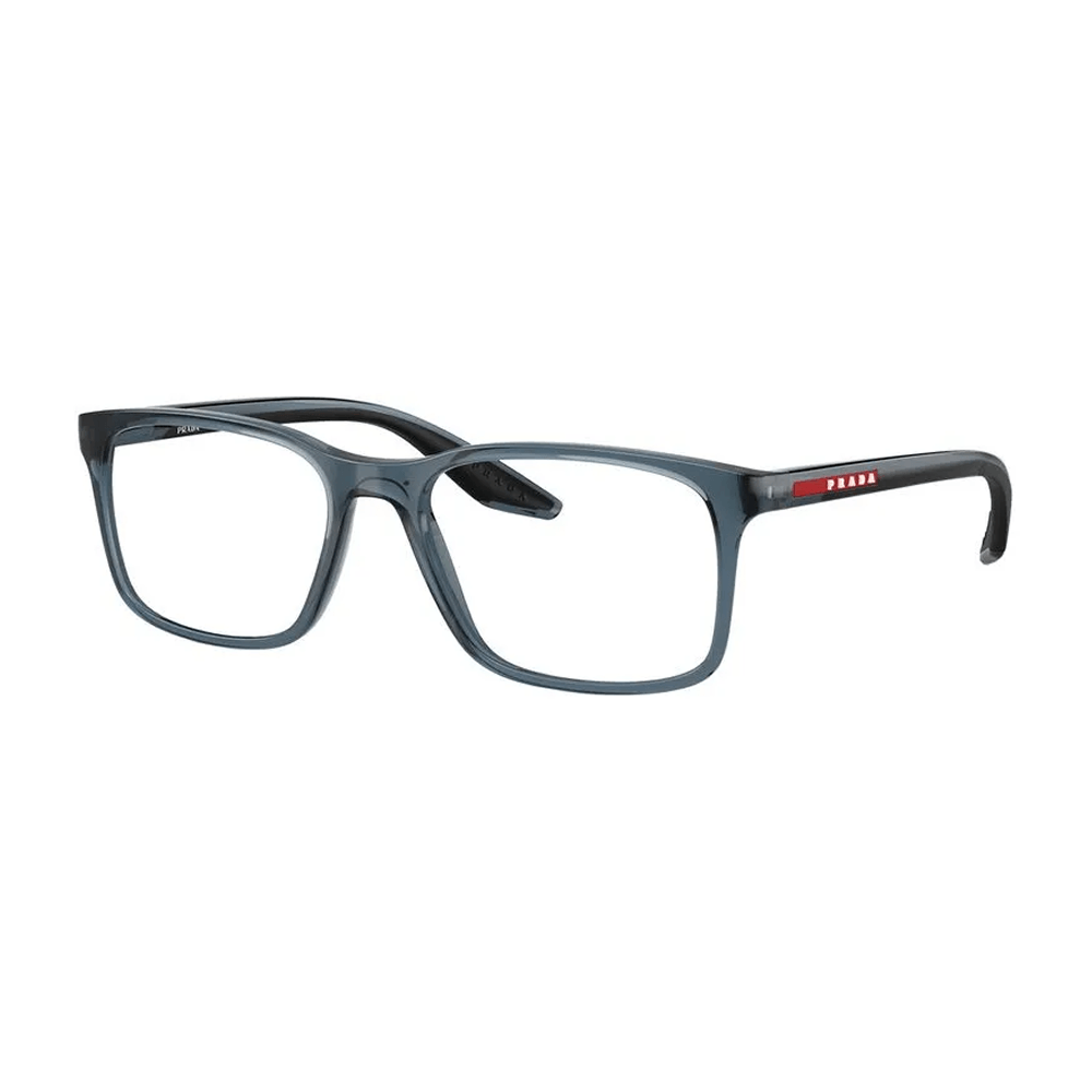 Armação de Óculos de Grau Prada 0PS 08RV Masculino Retangular Acetato Azul Translúcido
