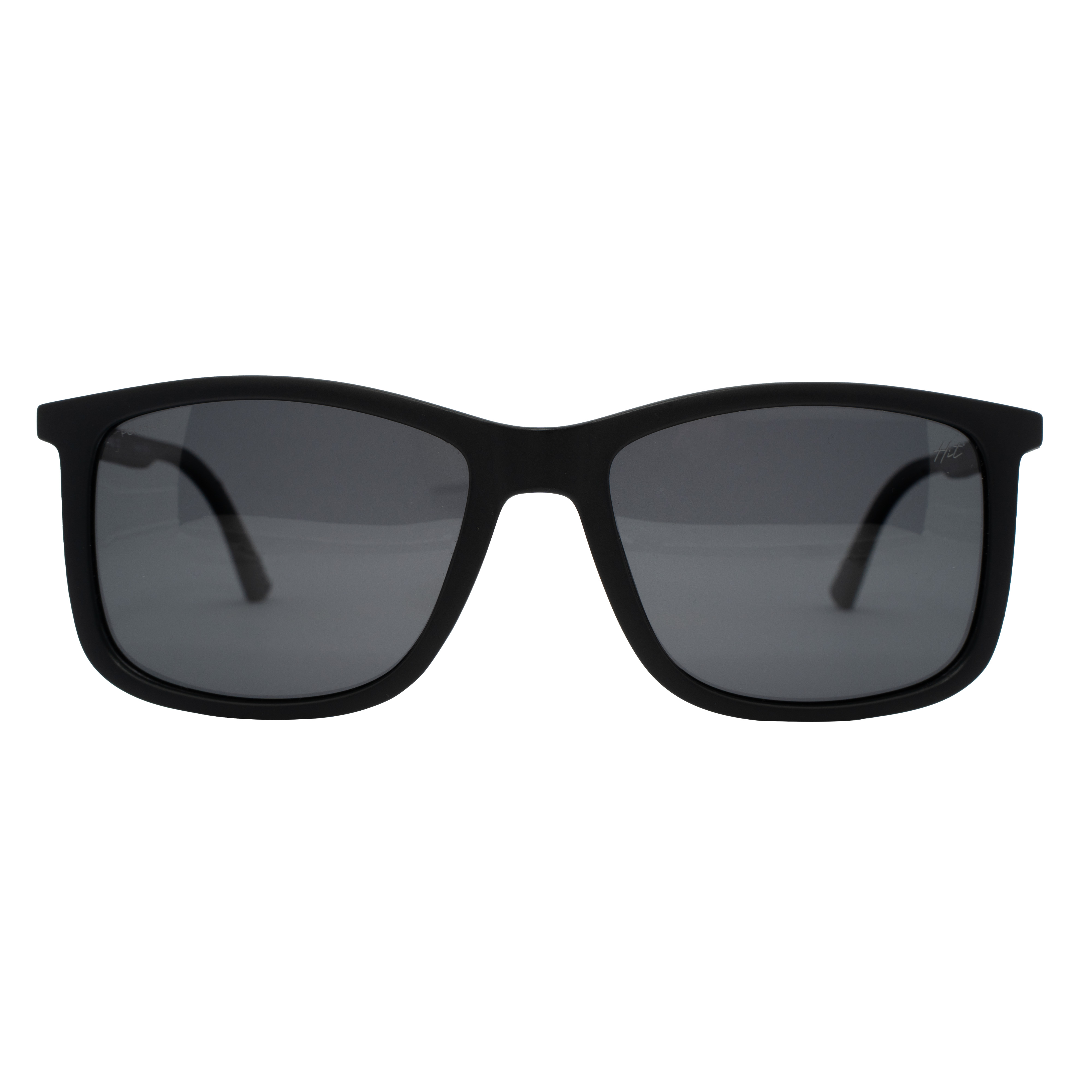 Óculos de Sol Hit SHIT24138C1 Masculino Quadrado Preto Fosco Tr 90 com Haste em Fibra de Carbono