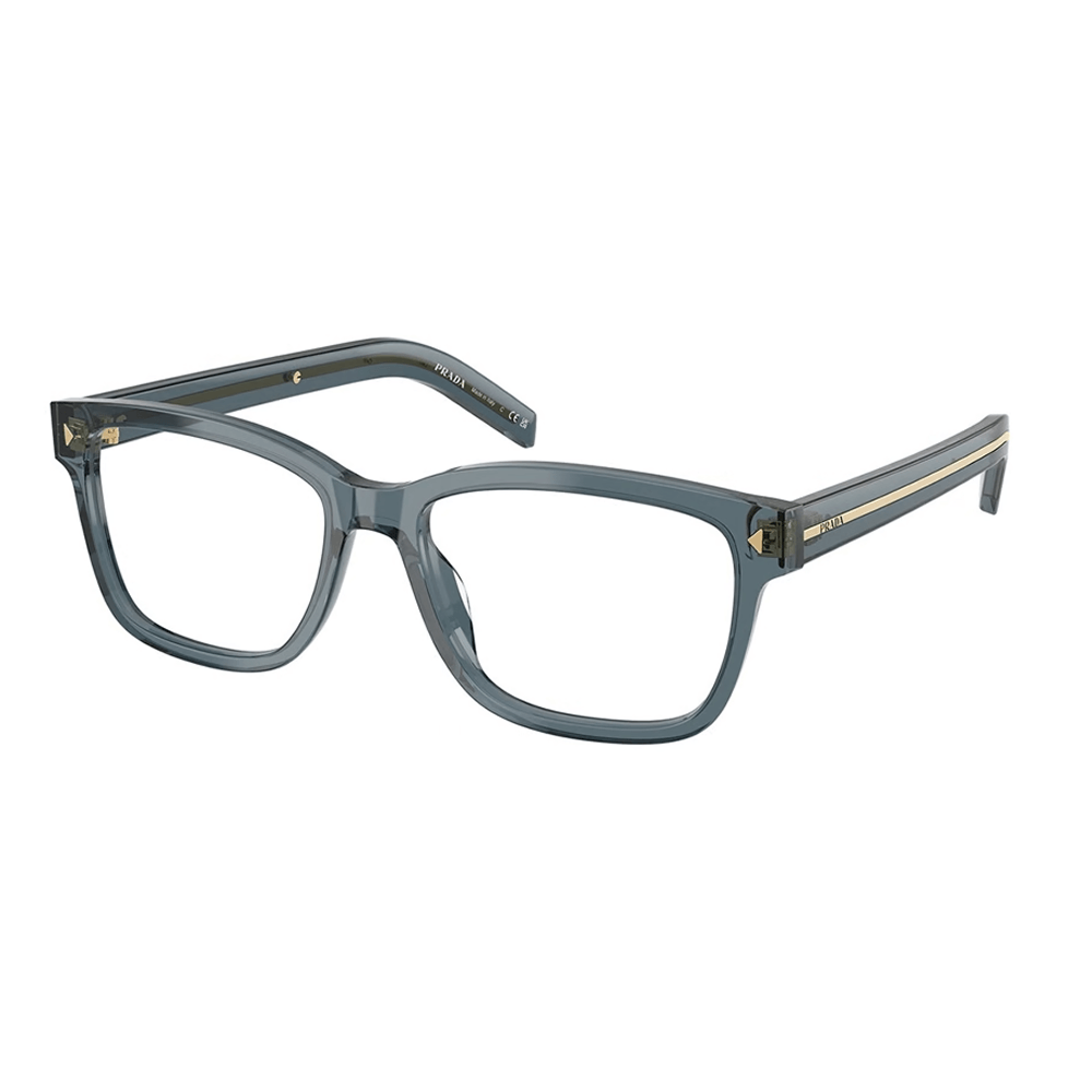Armação para Óculos de Grau Masculina Prada PR B10V 17T1O1 Azul oceano transparente