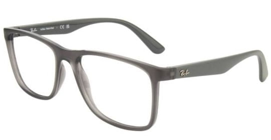 Armação de Óculos de Grau Ray Ban, modelo RX7203L, cor Cinza escuro, tamanho 56