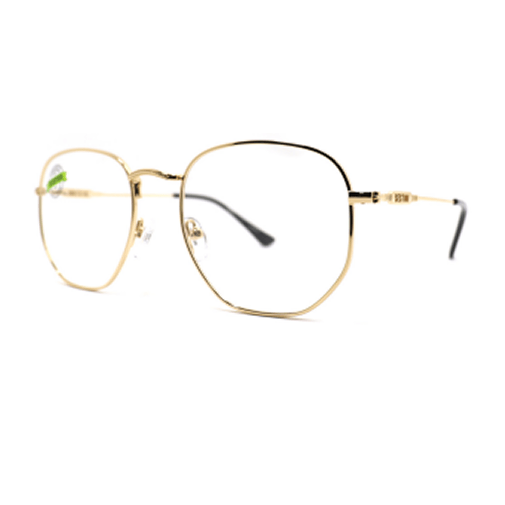 Armação de Óculos de Grau Sestini SE379 Feminino Quadrado Acetato Preto e Dourado