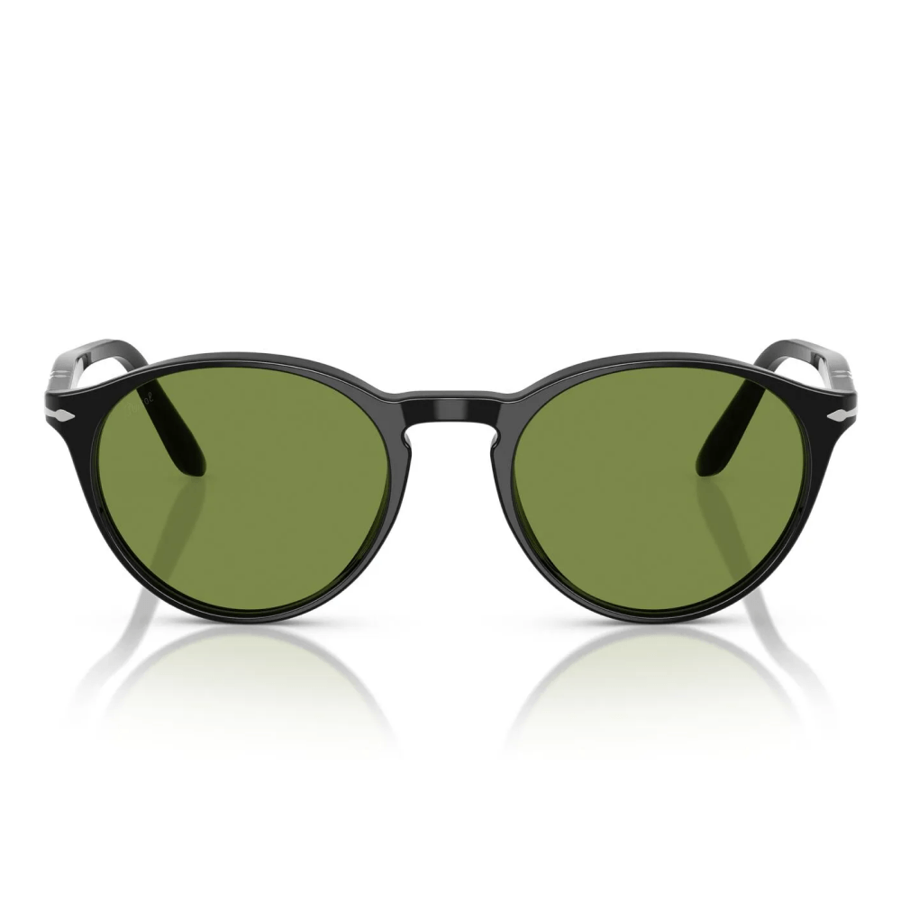Óculos de Sol Persol PO3092S Masculino Redondo Acetato Preto