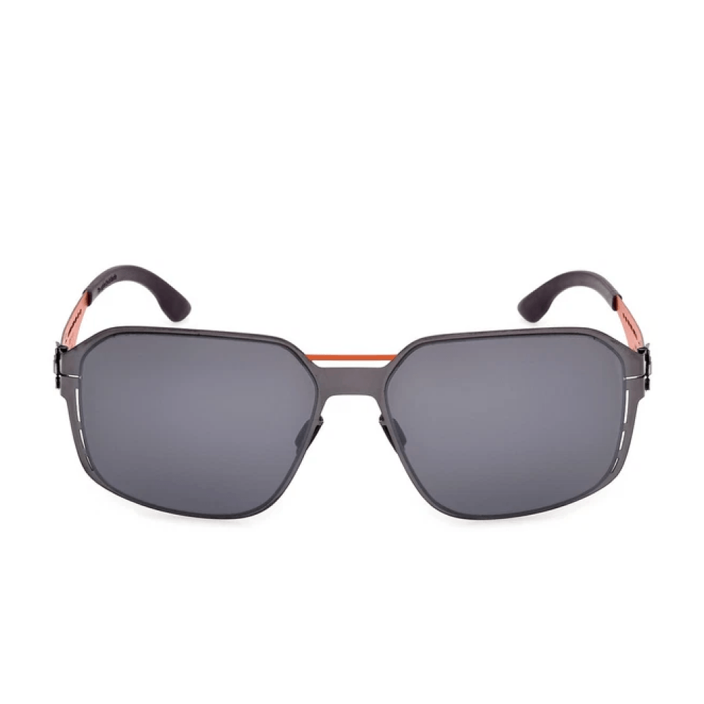 Óculos de Sol IC!B IA0009 Unissex Aviador Metal Preto